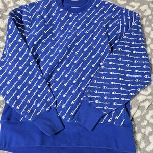 Champion Men's Royal Blue Crewneck Sweater